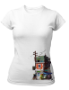 PepperSt Ladies White T-Shirt - Retro Building Photo