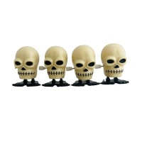 Halloween Wind Up Bouncing Chattering Skulls 5cm