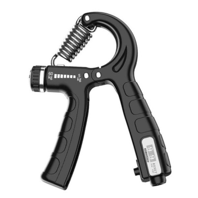 Photo of Non-Slip Handles Automatic Counting Hand Grip Strengthener - Black & Gray
