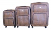 Luggage Bag Set of 3 PU Leather Travel Suitcases 28'24'22' inch Dark Brown Photo