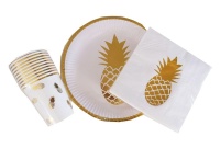 Pineapple Party Set Plates Cups and Serviettes