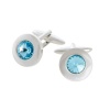 Civetta Spark Liam Cufflink - Swarovski Aquamarine Crystal Photo