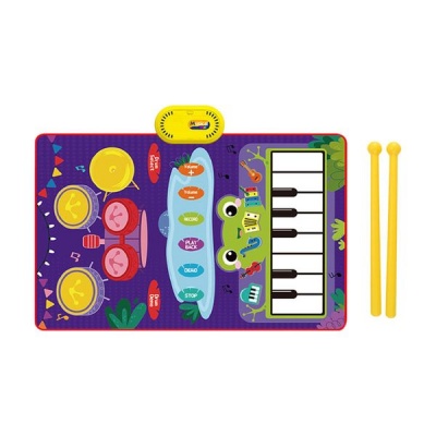 Synergy360 Educational Piano Drum Foldable Mat With Two Drum Sticks
