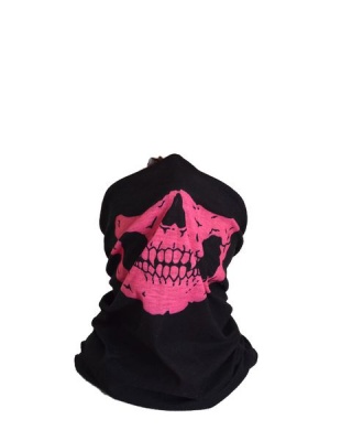 Photo of SKA Skull Tube Mask - Black & Pink