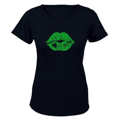 Irish Lips St Patricks Day Ladies T Shirt