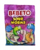 Bebeto - Sour Worms 12 X 80 g Photo