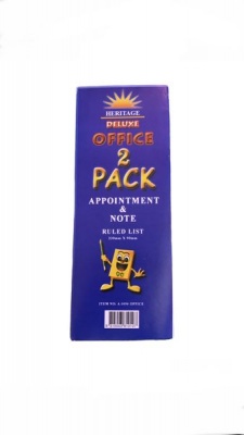 Office 2 Pack Appointment and Note Ruled List Note Pad