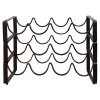 HEARTDECO 3-Tier 12 Bottles Stackable Free Standing Wine Rack Photo