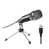 Fifine Uni-Directional USB Condensor Microphone with Tripod K668 - Black Photo