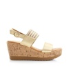 Green Cross GX&CO B2 HW Double Strap Leather Wedge 52205 Gold Photo