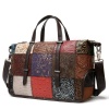 Women's Genuine Leather Vintage style Colorful Woven Patch 090 Shoulder Bag Photo