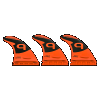 Quobba surf fins - Q - Medium Thruster Set - Dual Tab Photo