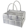 HEARTDECO Baby Diaper Caddy Organizer Nursery Tote Bag with Lid Photo