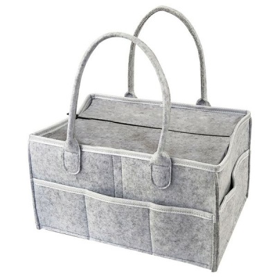 Photo of Heartdeco Diaper Caddy Nursery Tote Bag with Lid