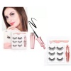 12 Pieces Of 3D Magnetic Eyelashes With 2 Pink Eyeliner& 2 Applicator Photo