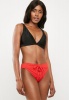 Women's Missguided Textured Lace Up Brief - Red Photo