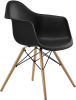 Mid Century Modern Molded Arm Chair with Wooden Legs Photo