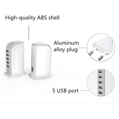 Photo of 5 Port USB Adapter 20W 4A Travel Wall Rapid Charger Station Hub