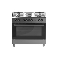 Totai 03T900GE 4 Burner 2 Electric Plates With Electric Oven 90cm Silver