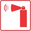 Safe Quip Emergency Airhorn sign Photoluminescent - 19cm x 19cm Photo