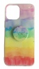 Nexco Apple iPhone 12 Pro Max Ladies Rainbow Glitter Case Cover With Pop Socket Photo