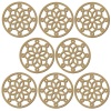Studeo39 - Laser Cut MDF Coaster Set - Round Abstract Flowers Photo