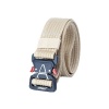 Heavy Duty Metal Buckle Military Tactical Waist Belt-Khaki Photo