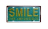 DeBlequy Aankopen -Smile the Impossible - Vintage Metal Wall Plate Photo