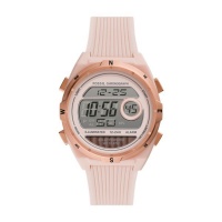 Fossil Womens Everett Solar Powered Digital Pink Nylon Watch ES5194