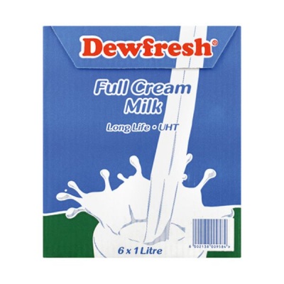 Dewfresh UHT Full Cream Milk 1L x 6