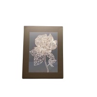 GajToys Wooden Flower Heart Photo Frame Table Lamp USB Powered Light