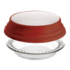 Anchor Hocking - Deep Pie Glass Pan Wide Fluted Edge & Expandable Cover-24cm Photo