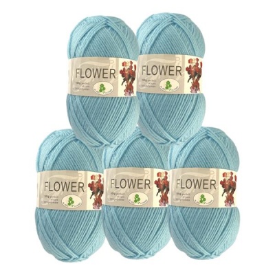 Double Knitting Polyester Yarn 100g Light Turquoise Blue