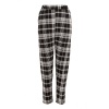 Quiz Ladies Black Check Button Detail Trousers - Black Photo