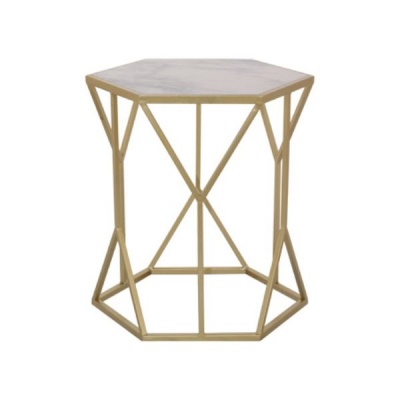Photo of H Design H-Design Mateo Side Table Marble Top 43x37