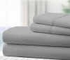 Wonder Towel Wrinkle Resistant Double Sheet Set: Cool Light Grey 4 Piece Bedding Photo