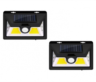 Photo of Abitoffaith Outdoor Cob LEDs Solar Motion Sensor Wall Light Pack of 2