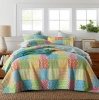 Linen Boutique Decorative Stylish Summer Look Reversible Embroidered Bedspread -Yellowblue Photo