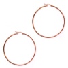 Steel My Heart 60mm Round Hinge Clip Hoop Earring Stainless Steel -SHE16 Photo