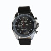 Signature Gents Black Leather Stainless Steel Chronograph Watch Photo