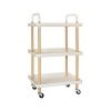 3-Tier Rectangle Utility Cart Storage Rack Organizer - White Photo