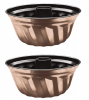 Berlinger Haus 2 Piece Flower Shape Bundt Pan Set - Rose Gold Metallic Photo