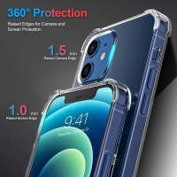 H Q Shockproof TPU Gel Cover for iPhone 12 PRO Clear