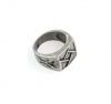 Stainless Steel Geometric Design Square Signet Ring Photo