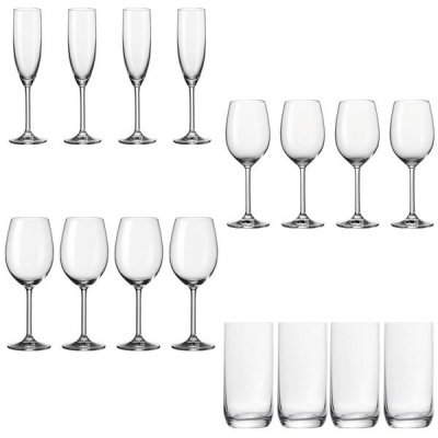 Leonardo Champagne Red White Wine Tumbler Glasses DAILY 4 each 16 piecess