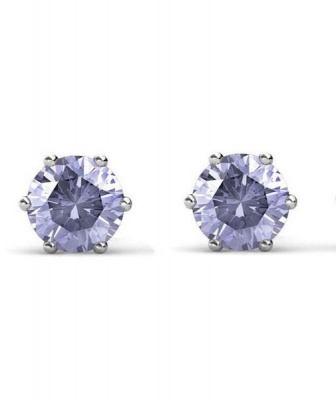 Photo of Crystalize 925 Silver June Birthstone Earrings with Swarovski Crystals
