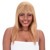 Joedir Blond Long Straight Brazilian Human Hair Wig For Women Rh901 F27/613 Photo