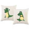PepperSt – Scatter Cushion Cover Set – Crazy Aligator Photo