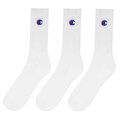 Photo of Champion Mens 3 Pack Logo Socks - White - 40-42 [Parallel Import]