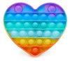 Rainbow Heart Shaped Pop It Fidget Toy Photo